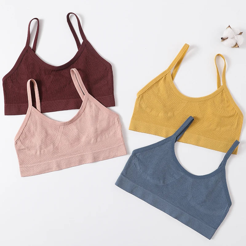 Women, Soft Sports Tube Bra, Sexy Lingerie, Low Back Crop Top