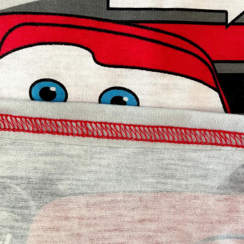 Kids Lightning McQueen Pajama Set, Cotton Long Sleeve T-Shirt & Pants, Cartoon Car Sleepwear