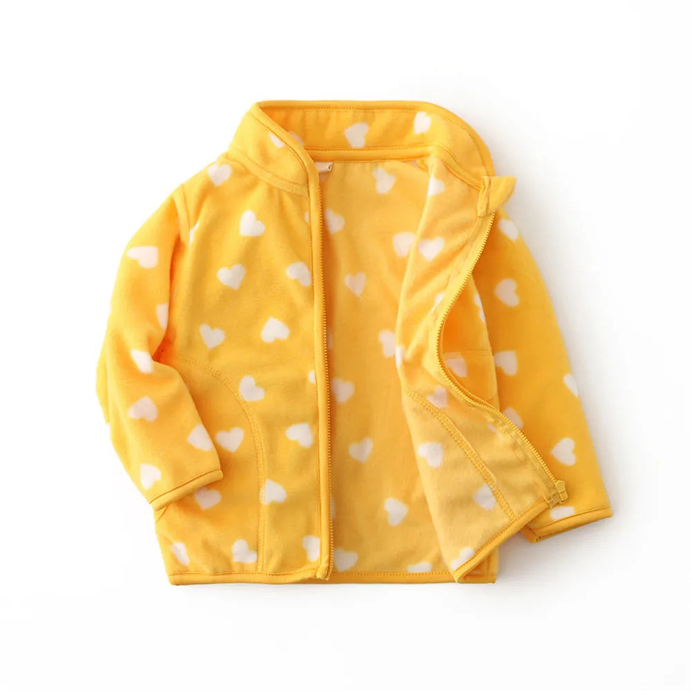 Jumping Meters Dinosaur Zipper Jacket for Kids, Fleece Coat with Pockets