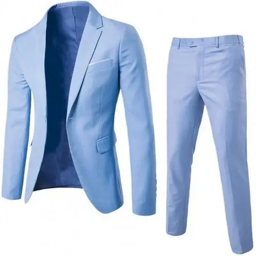 Men's Slim Fit Wedding Suit, Groomsman Blazer & Pants Set, Vintage Classic Blazers
