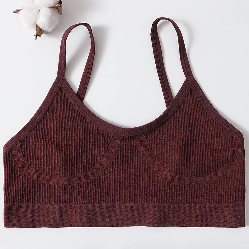Women, Soft Sports Tube Bra, Sexy Lingerie, Low Back Crop Top