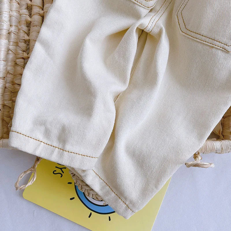 Autumn Kids Denim Jeans, Straight Pants for Baby Girls & Boys