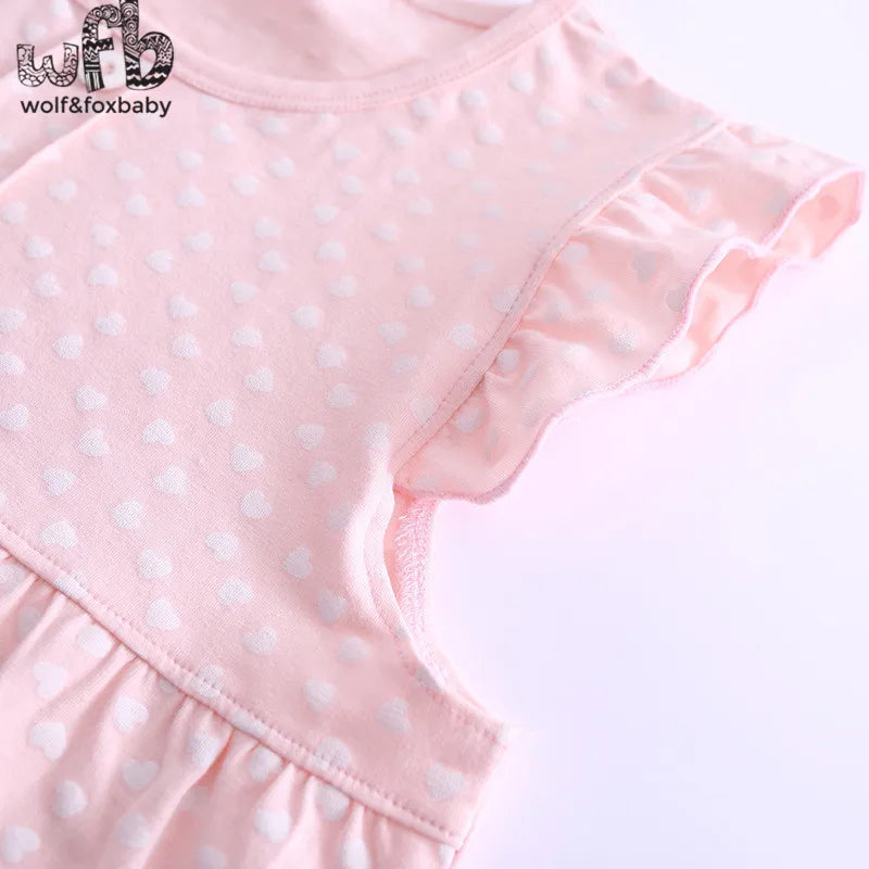 3-14 Years Kids Cotton Pajamas, Homewear Nightdress for Girls