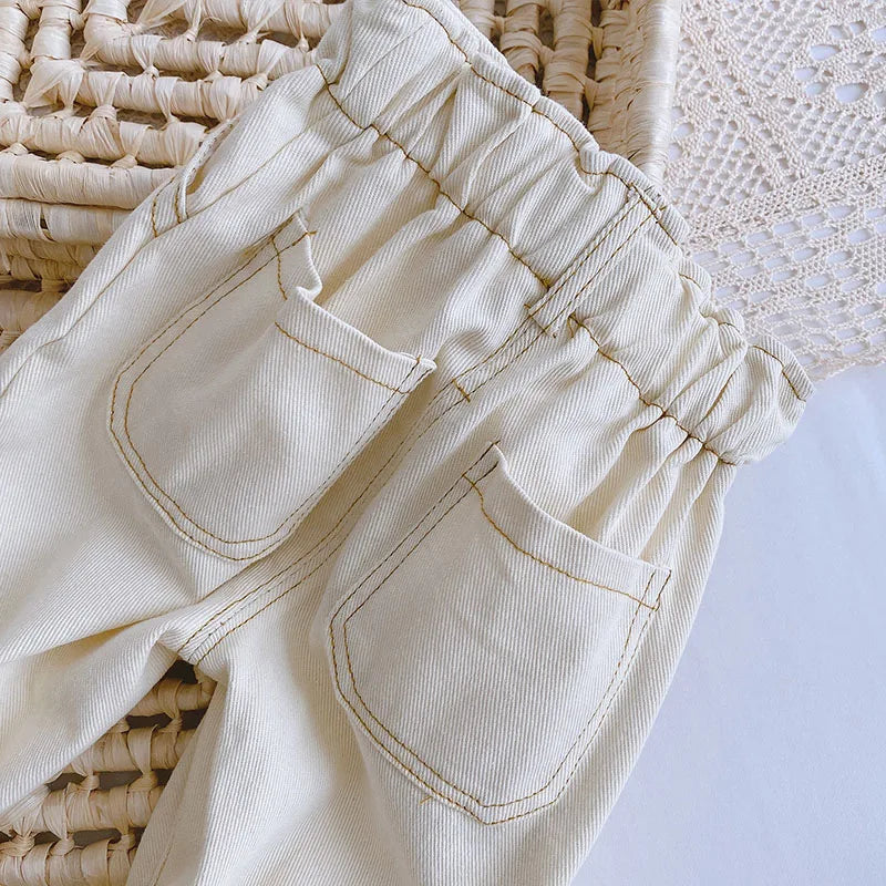 Autumn Kids Denim Jeans, Straight Pants for Baby Girls & Boys
