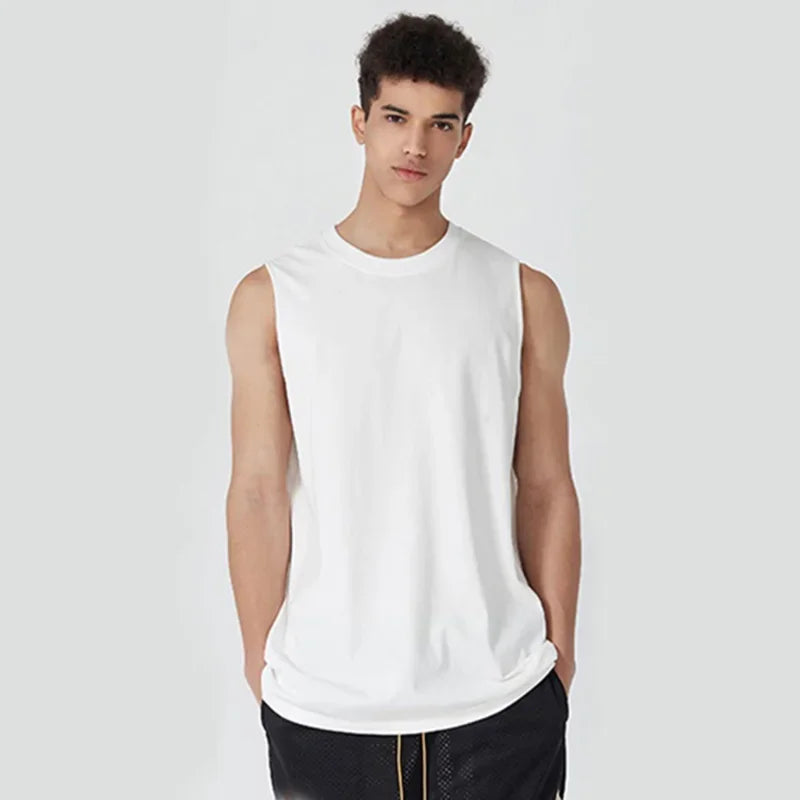 MRMT 180g Cotton Sleeveless T-Shirt Men's Athleisure Fitness Vest