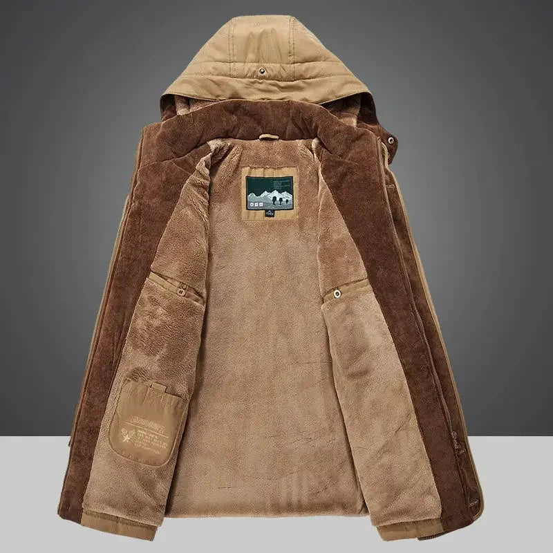 Winter Waterproof Jacket for Men Casual Parka Windbreaker Overcoat