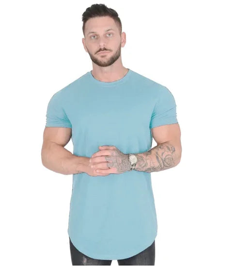 Muscle Fit Workout T-Shirt Summer Athleisure Gym Tee for Men