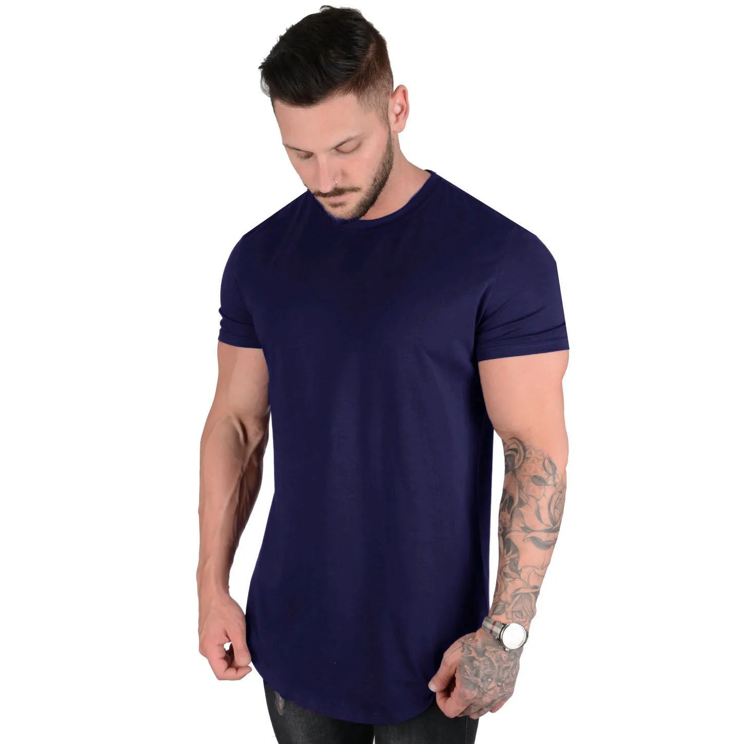 Muscle Fitness T-Shirt Summer Athleisure Gym Workout Tee for Men