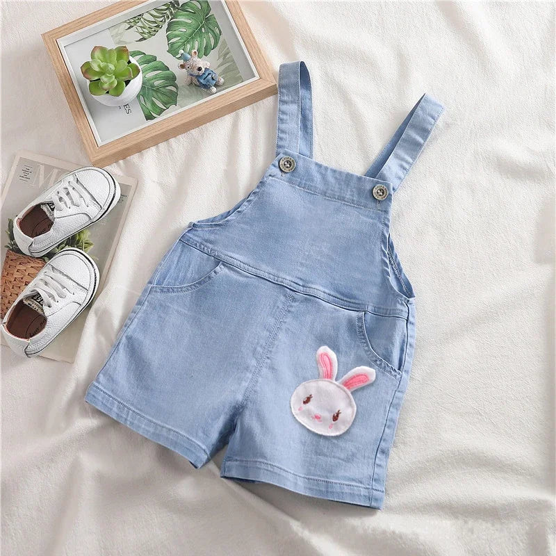 Summer Kids Denim Jumper Pants – Boys & Girls Overalls, Baby Playsuit