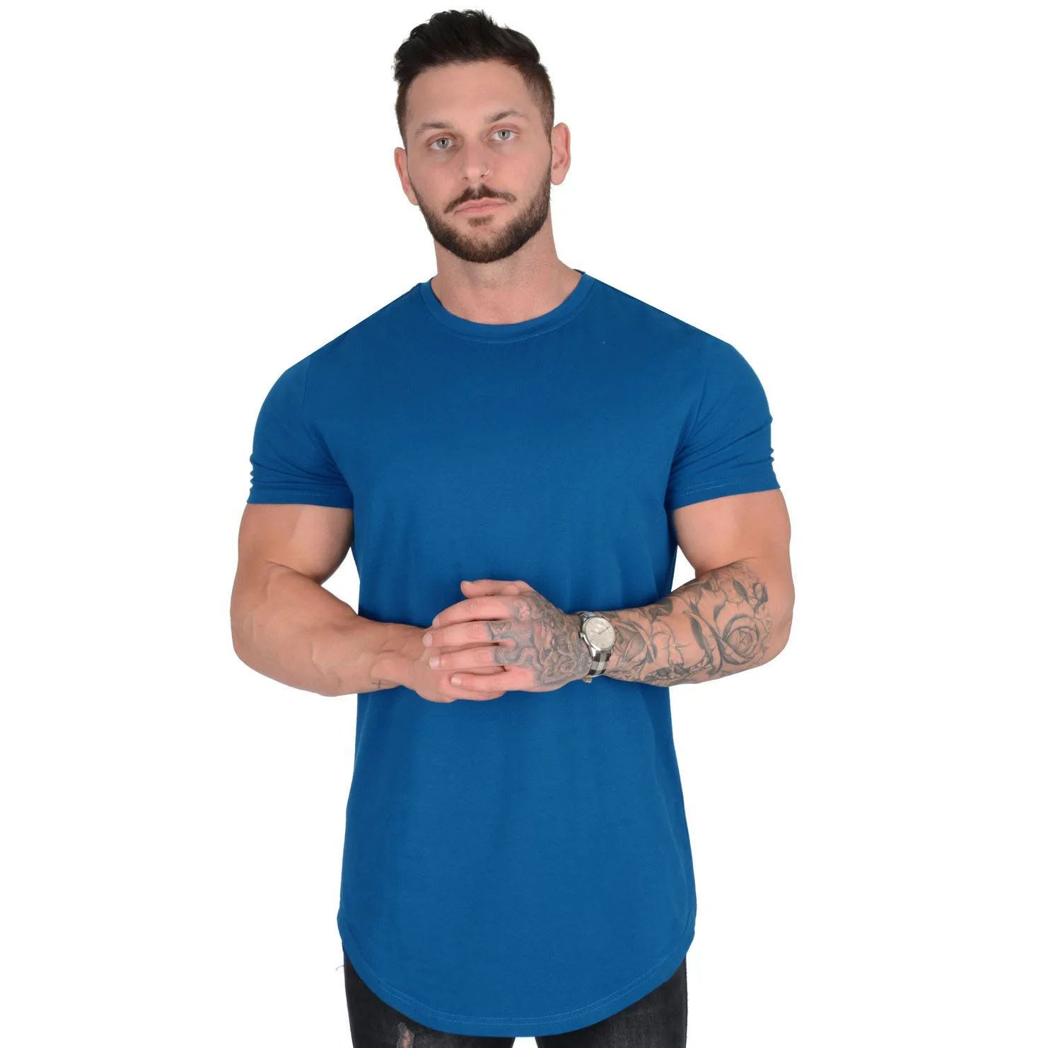 Muscle Fitness T-Shirt Summer Athleisure Gym Workout Tee for Men