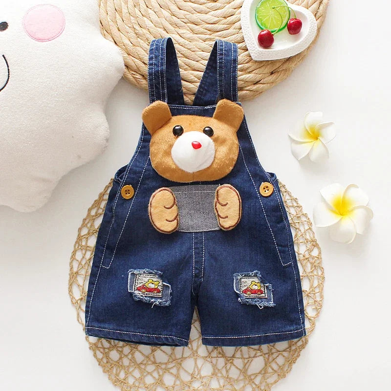 Summer Kids Denim Jumper Pants – Boys & Girls Overalls, Baby Playsuit