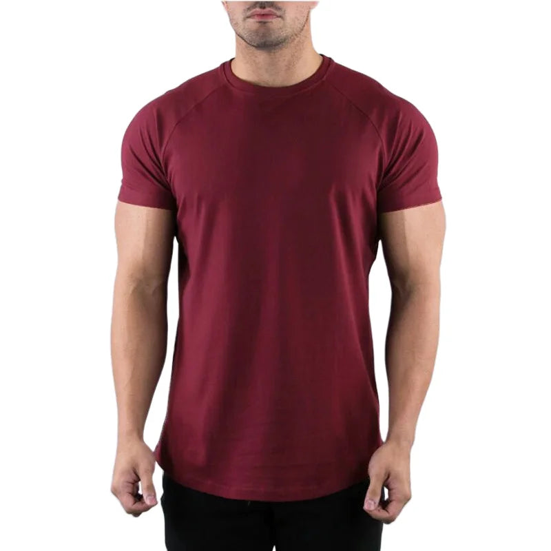 Muscle Fitness T-Shirt Summer Athleisure Gym Workout Tee for Men