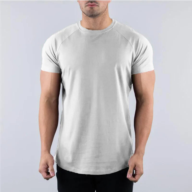 Muscle Fitness T-Shirt Summer Athleisure Gym Workout Tee for Men