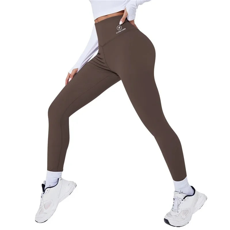 High Waist Yoga Leggings, Thermal Butt Lifting Gym Pants