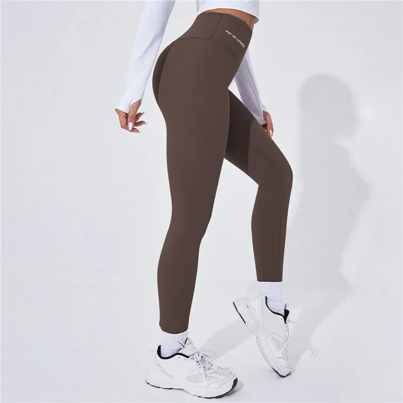 High Waist Yoga Leggings, Thermal Butt Lifting Gym Pants