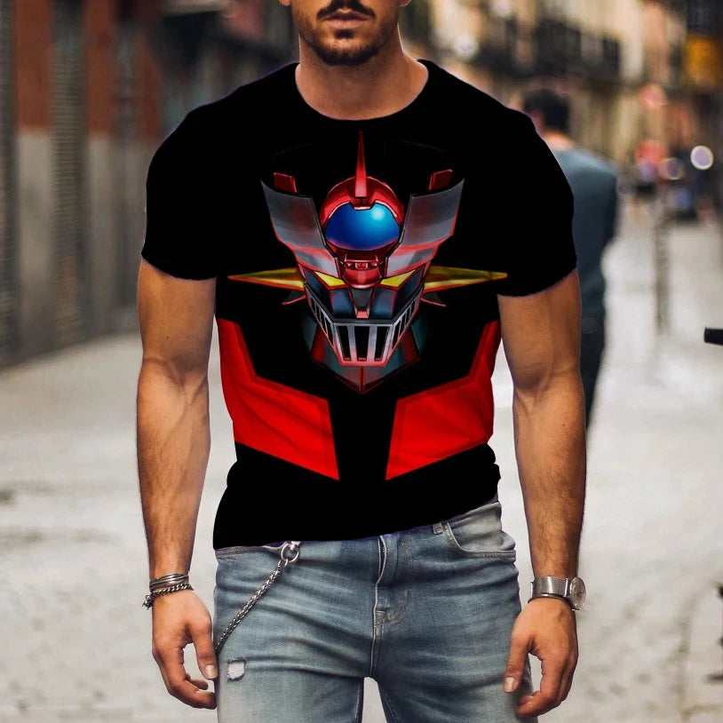 Hot Sale 3D Robot Print T-Shirt | Anime Streetwear Tee