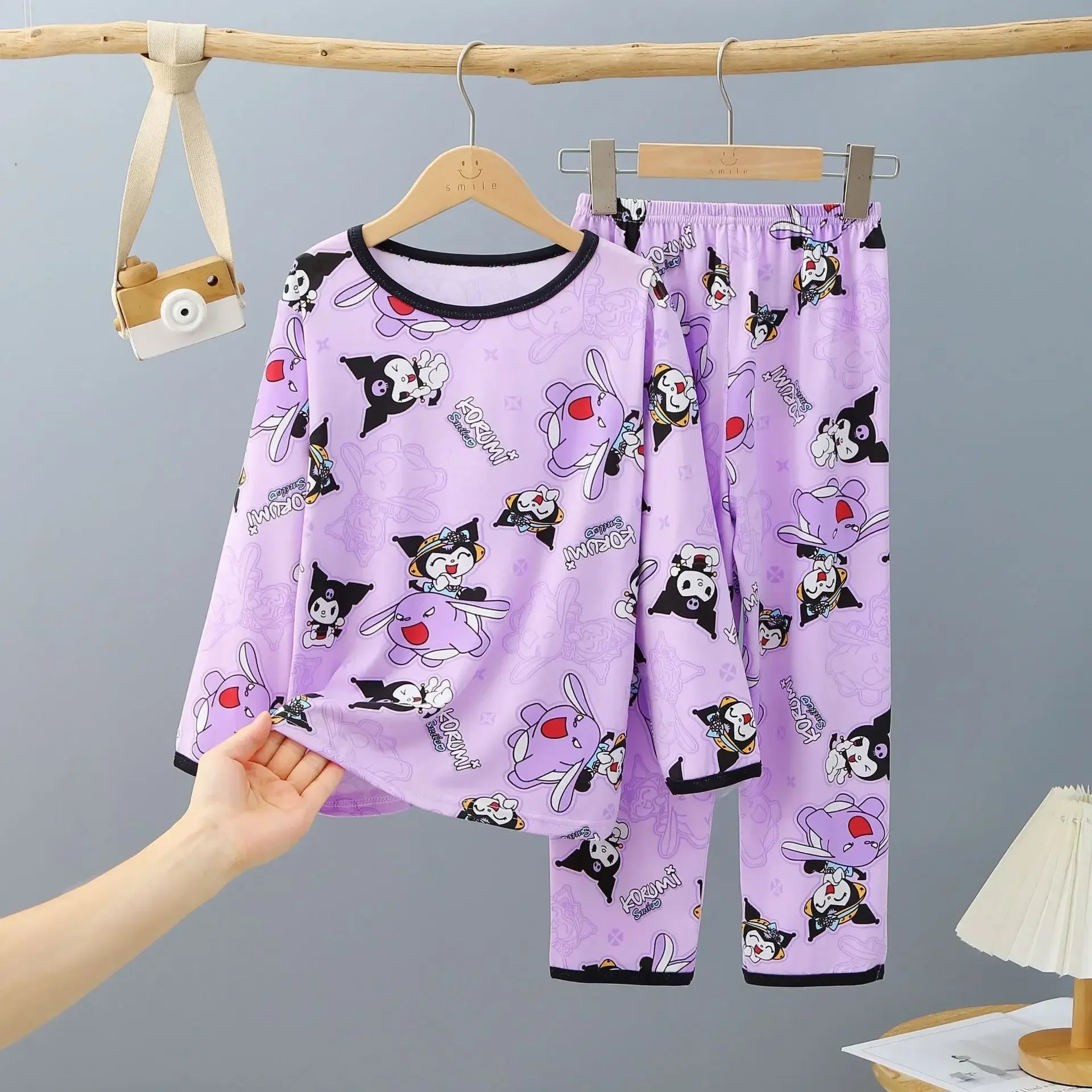 Autumn Kids Pajama Set, Milk Silk Long Sleeve Sleepwear