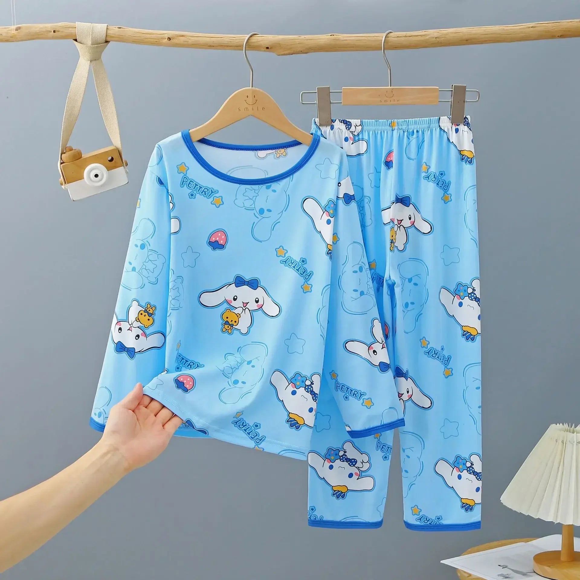 Autumn Kids Pajama Set, Milk Silk Long Sleeve Sleepwear