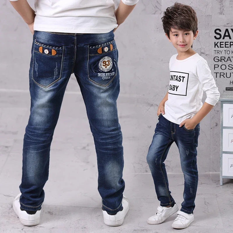 Kids Boys Denim Pants, Casual Jeans for Children (4-11Y)