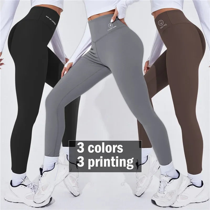 High Waist Yoga Leggings, Thermal Butt Lifting Gym Pants