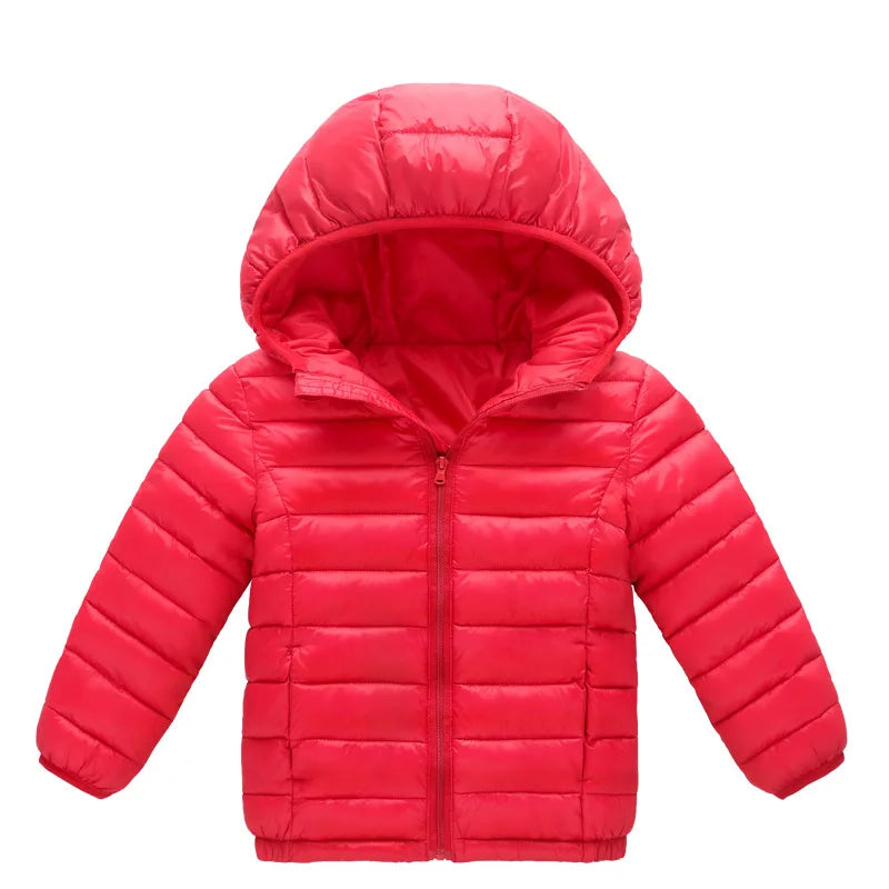-30℃ Winter Girls Padded Jackets, Waterproof Hooded Coats for Kids (5-14 Years)