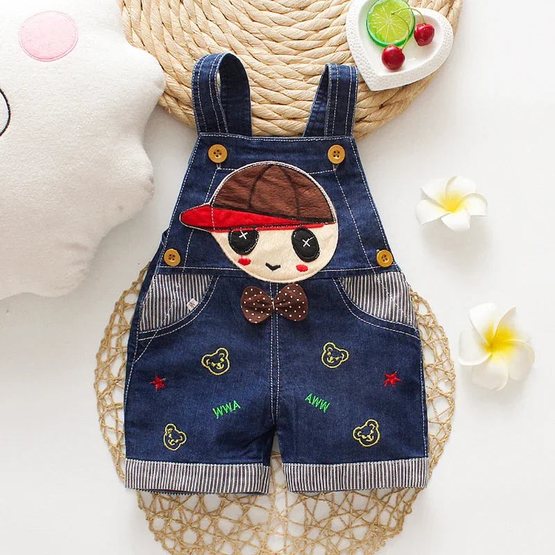 Summer Kids Denim Jumper Pants – Boys & Girls Overalls, Baby Playsuit