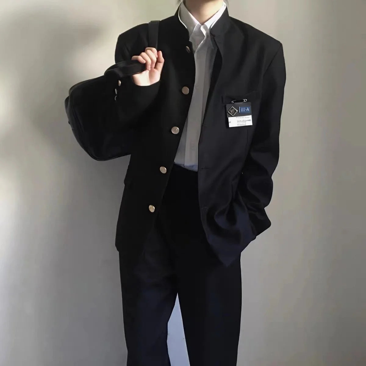 Japanese Style School Blazer Men's Western Suit Streetwear Fashion