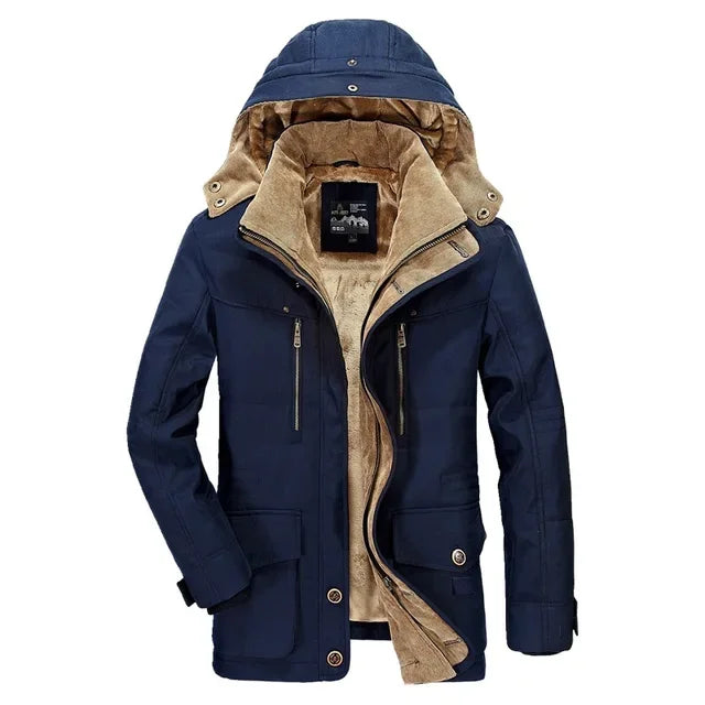 Winter Waterproof Jacket for Men Casual Parka Windbreaker Overcoat