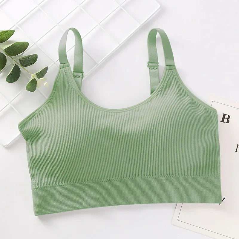 Seamless Full Cup Bralette, Wire-Free Sleep Bra, High-Quality Sports Tube Top