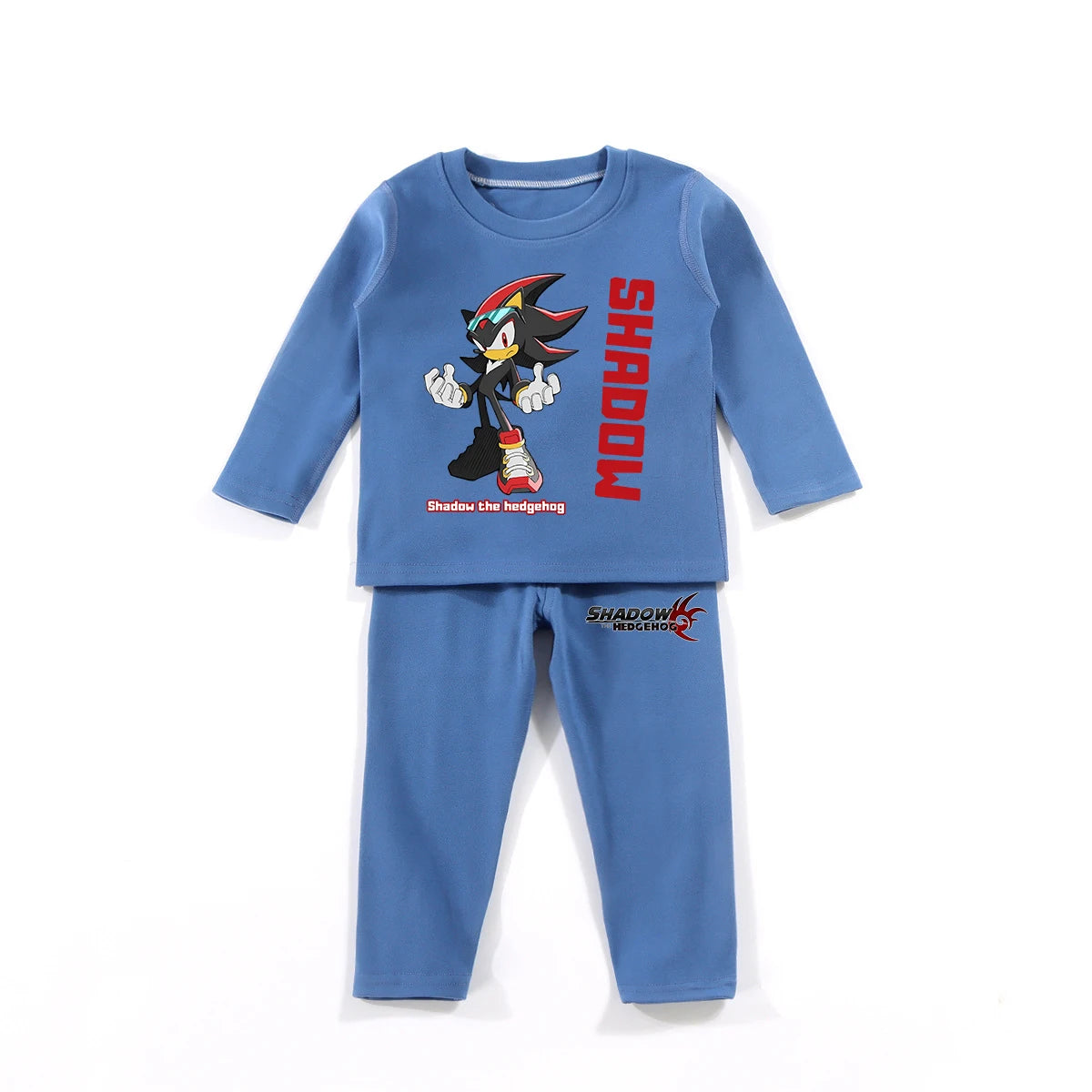 Kids Sonic Pajama Set, Shadow The Hedgehog Winter Sleepwear