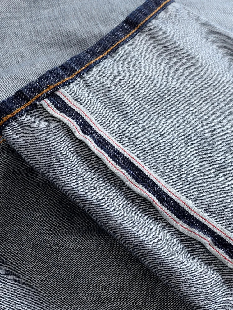 16oz Red Selvedge Denim Jeans Loose Straight Casual Pants