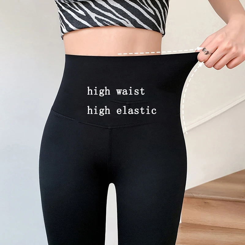 Women’s High Waist Flare Pants, Slim Fit, Butt Lift Elastic Leggings