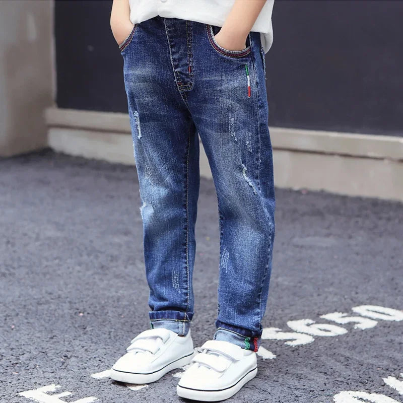 Kids Boys Denim Pants, Casual Jeans for Children (4-11Y)