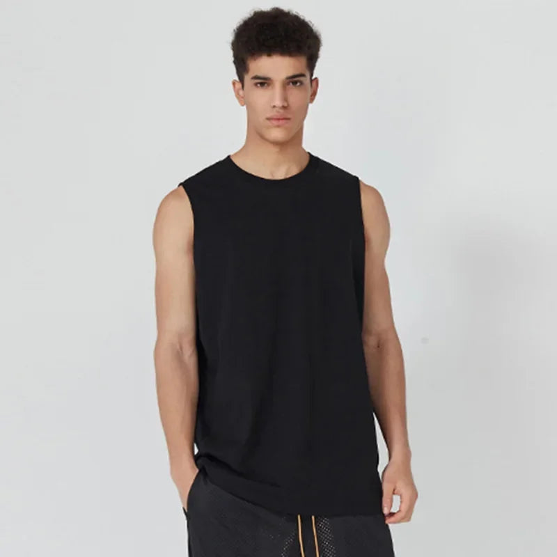 MRMT 180g Cotton Sleeveless T-Shirt Men's Athleisure Fitness Vest
