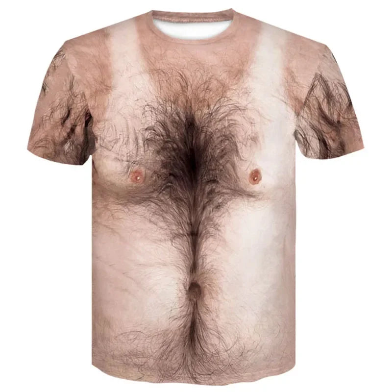 Muscle Simulation 3D Print T-Shirt | Summer Fashion Tee