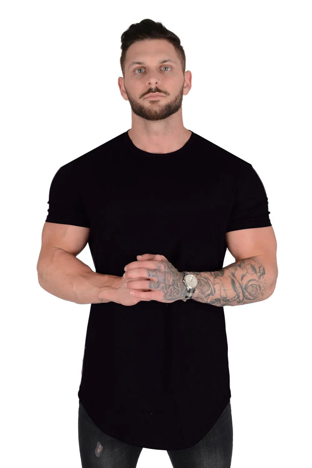 Muscle Fitness T-Shirt Summer Athleisure Gym Workout Tee for Men