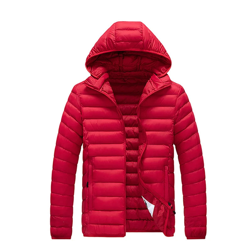 Winter Men's Warm Parka, Hooded, Thermal Padded, Windbreaker