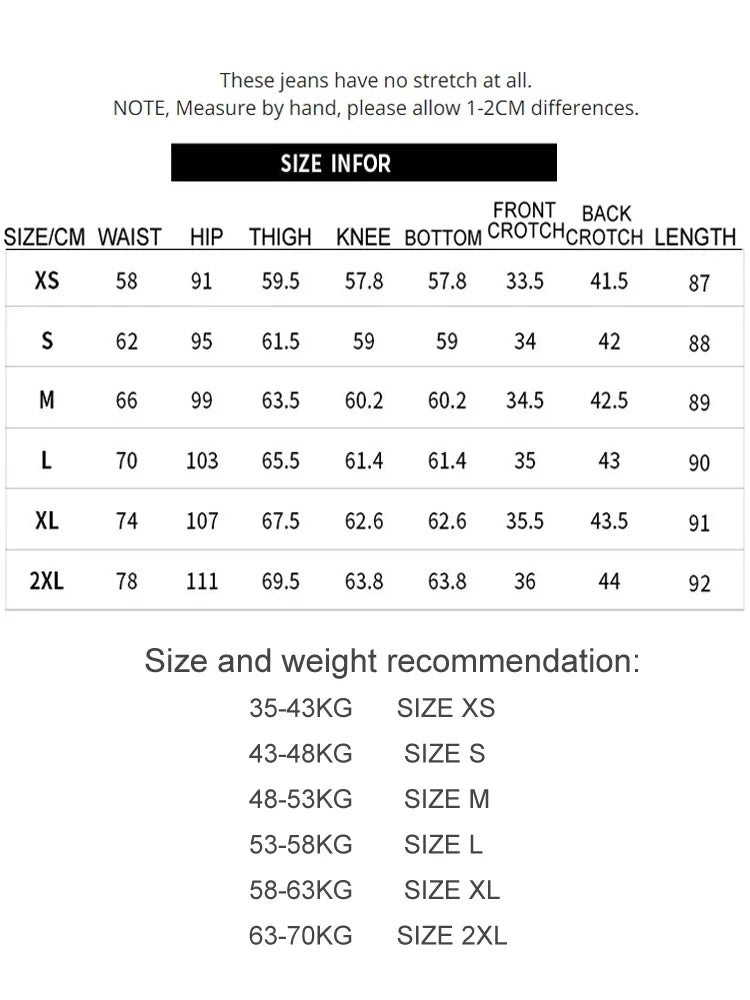 No Stretch Women’s Straight Leg Jeans, High Waist Y2K Denim Cargo Pants