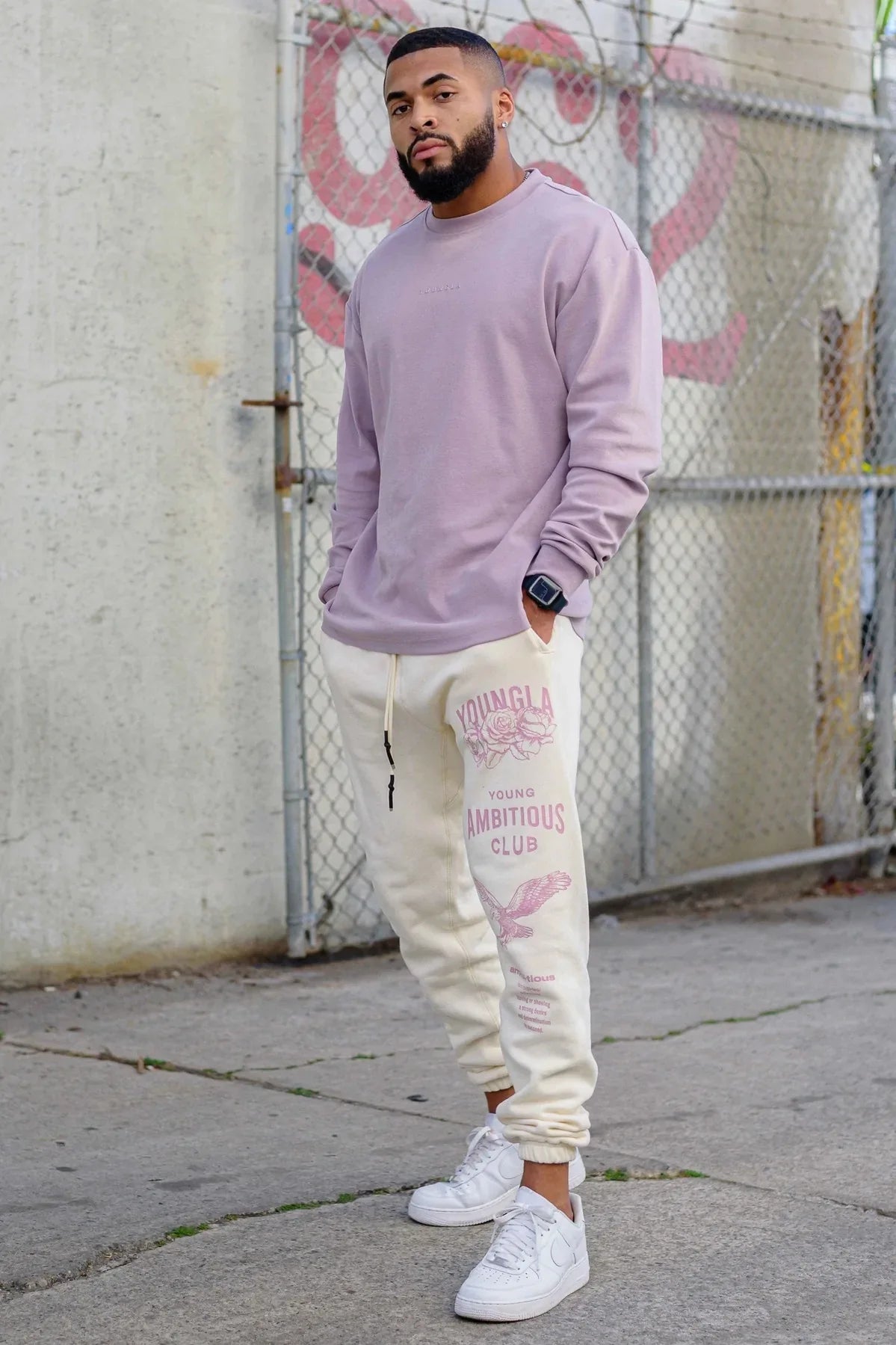 Men's Eagle Print Sweatpants, American Style Athleisure Gym & Running Trousers