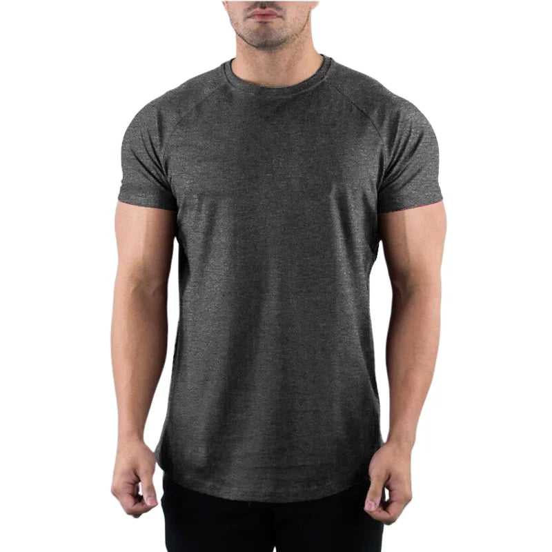 Muscle Fitness T-Shirt Summer Athleisure Gym Workout Tee for Men