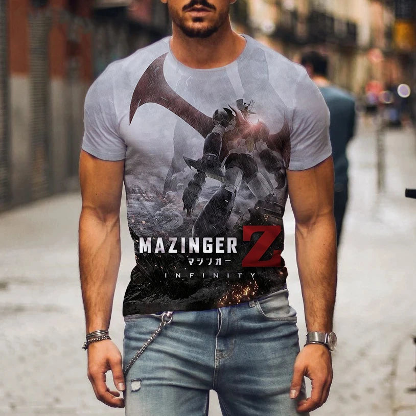 Hot Sale 3D Robot Print T-Shirt | Anime Streetwear Tee