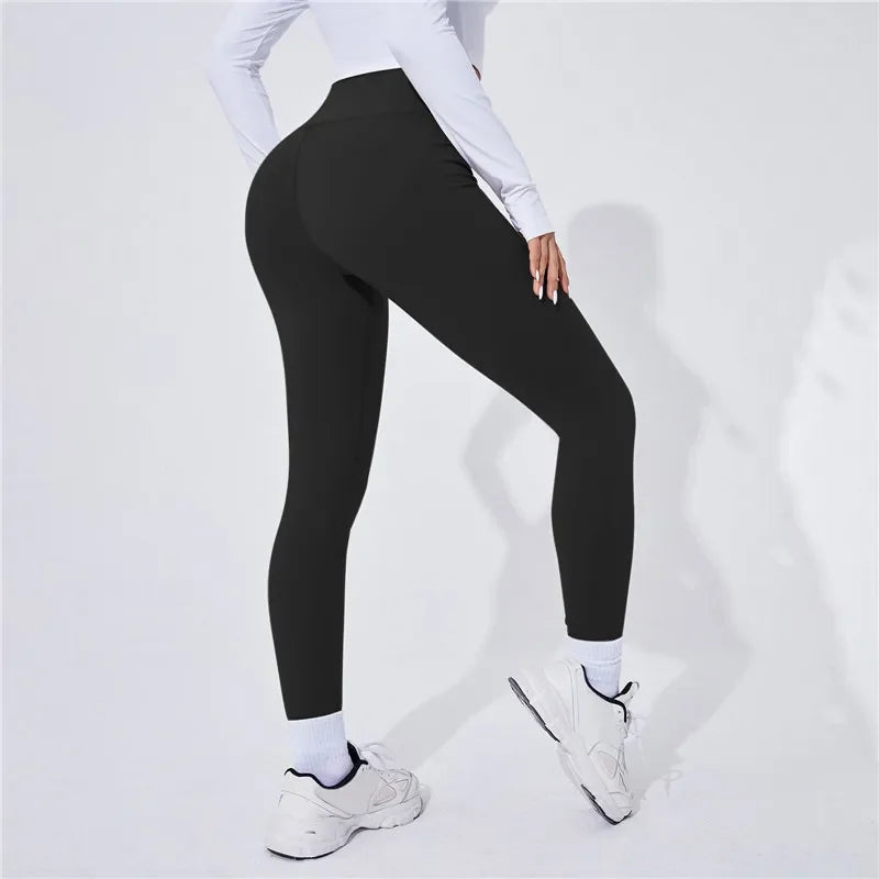 High Waist Yoga Leggings, Thermal Butt Lifting Gym Pants