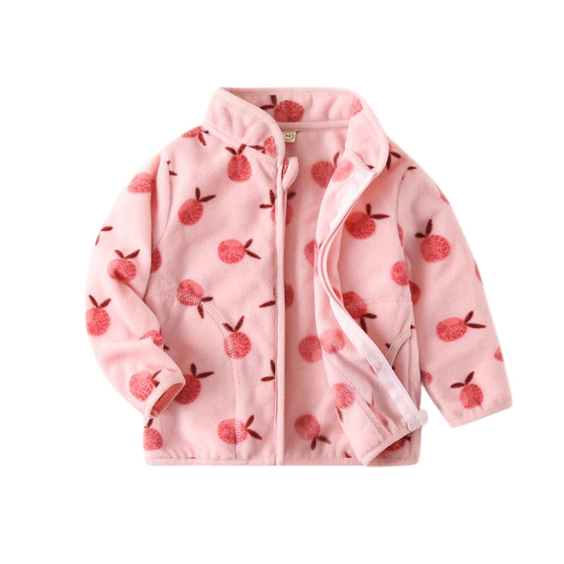 Jumping Meters Dinosaur Zipper Jacket for Kids, Fleece Coat with Pockets