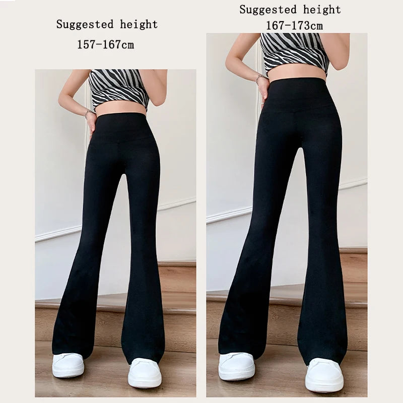 Women’s High Waist Flare Pants, Slim Fit, Butt Lift Elastic Leggings