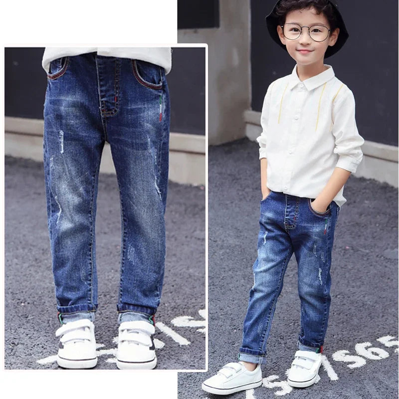 Kids Boys Denim Pants, Casual Jeans for Children (4-11Y)