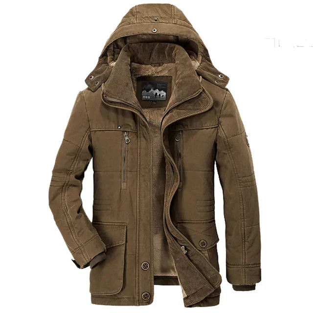 Winter Waterproof Jacket for Men Casual Parka Windbreaker Overcoat