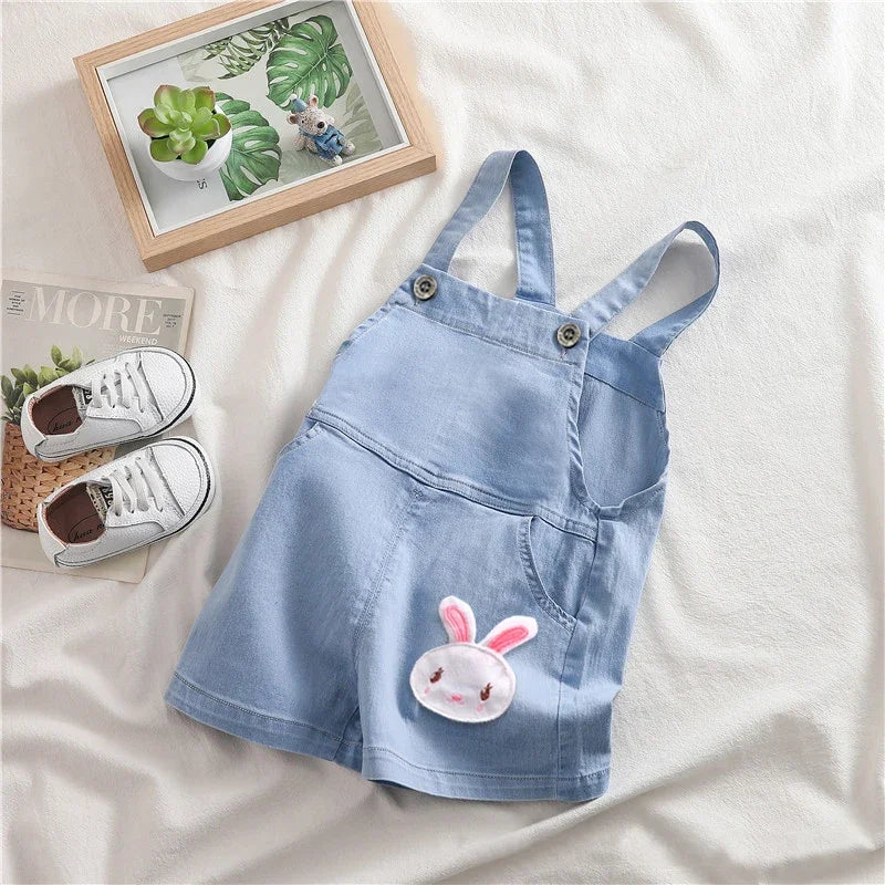 Summer Kids Denim Jumper Pants – Boys & Girls Overalls, Baby Playsuit