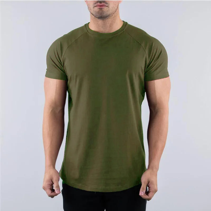 Muscle Fitness T-Shirt Summer Athleisure Gym Workout Tee for Men