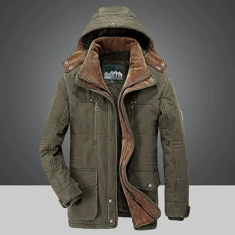 Winter Waterproof Jacket for Men Casual Parka Windbreaker Overcoat