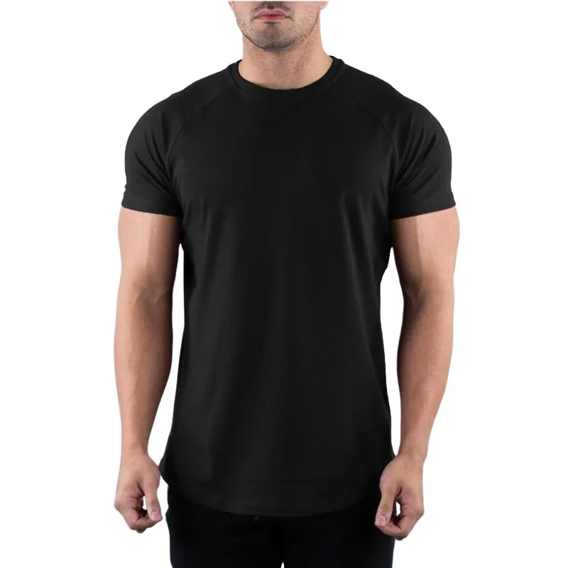 Muscle Fitness T-Shirt Summer Athleisure Gym Workout Tee for Men